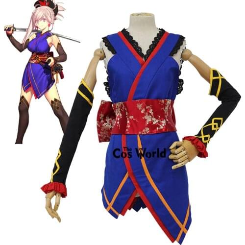 FGO Fate Grand Order Miyamoto Musashi Dress Yukata Uniform Outfit Anime Cosplay Costumes