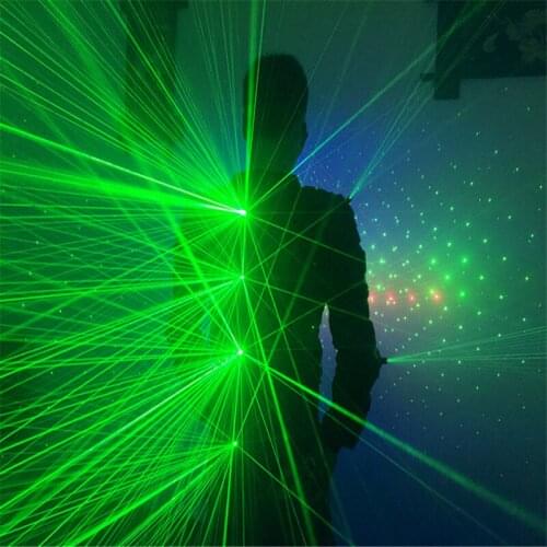 T826 Green color Laser Costumes/laser light clothing club bar party dance ballroom suit disco dj wears laser man satge show