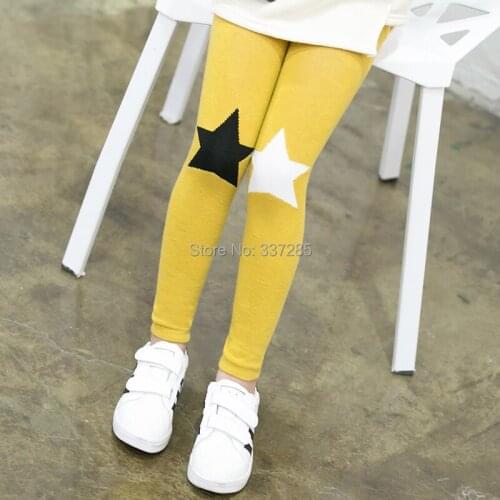 Girls leggings cute Stars love pants for baby girls cotton Ankle length pants spring autumn girls warmer embroidered trousers