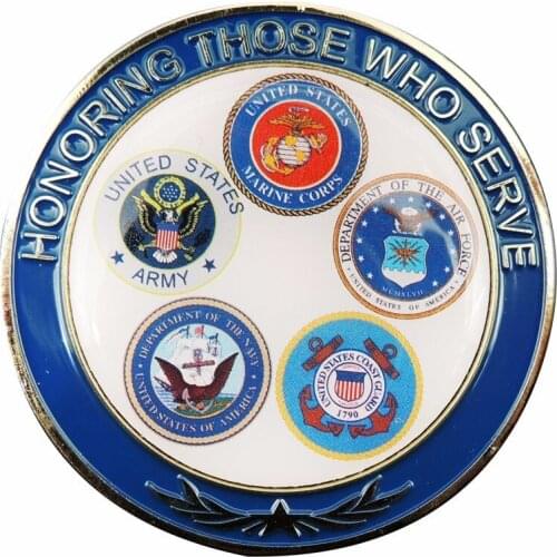 Custom Metal Challenge Coin hot sale USA military Forces Souvenir coins cheap custom made painted printed coins for Collect