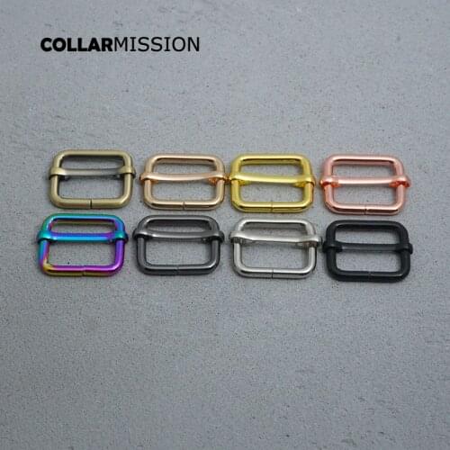 Metal slider for webbing 25mm belt handbag bag dog collars parts durable adjuster environmental adjustable buckle 5 colours