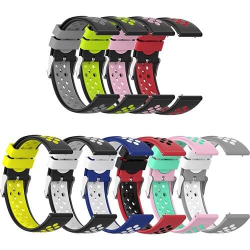 Fashion Two-tone Silicone Watch Band Strap Compitable For Samsung Galaxy S3/Huami Amazfit Pace Smart Watch Strap Accessories