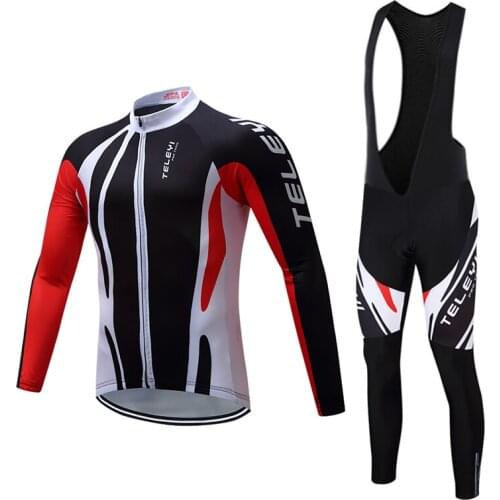Fashion Fall Long Sleeve Road Bike Jersey Set Men 2021 Cycling Clothing BIB Gel Kit MTB Bicycle Clothes Male Uniform Sport Suit