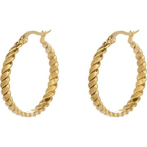 Stainless Steel Gold Women Hoop Earrings Round Circle Cute Tiny Drop Hoop Earrings for Women Gift