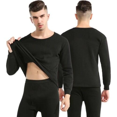 New style warm underwear mens suit thickened autumn and winter bottoming autumn clothes and trousers