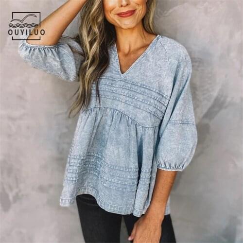 OUYILUO Women's Tops & T-Shirts