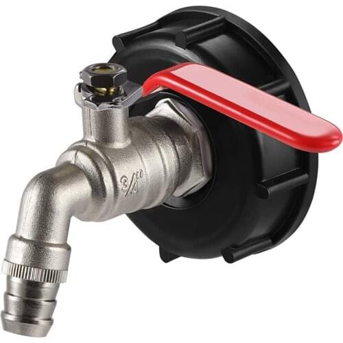 IBC Tank Adapter S60X6 Tap 3/4" Replacement Valve 60mm Coarse Thread to 15mm Garden Water Connectors Drain Adapter Accessories
