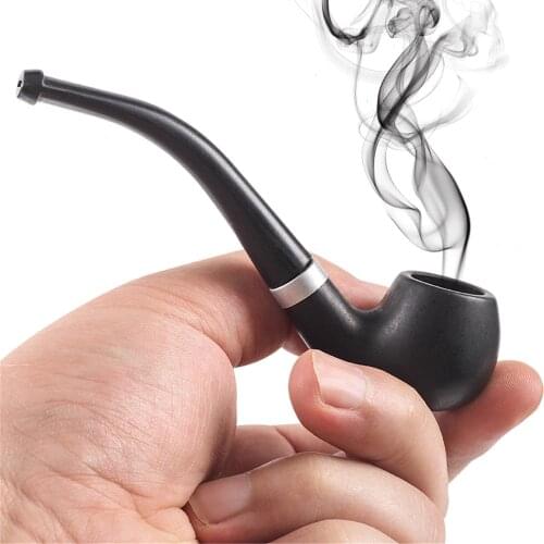 Handheld Tobacco Pipe Filter Herb Smoking Holder Portable Pocket Resin Bent Smoke Pipe Durable Cigarette Accessories Mens Gift
