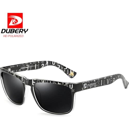 DUBERY Polarized Sunglasses Mens Driving Shades Male Square Sun Glasses For Men Retro Cheap Luxury Brand Designer Oculos