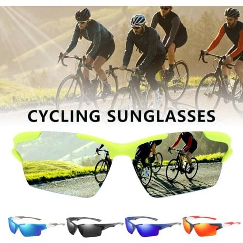 Fashion Men Mirror Red Sunglasses Black Frame Sports Goggles Women Cycling UV400 Unisex Bicycle Riding 2021 Sun Glasses Hot Sale