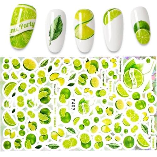 1pc Nail Sticker Fruit Animal Image Sexy Girl Nail Art Self-adhesive Decal Tattoos Manicure DIY Stickers for Nails Tools