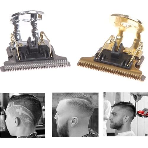 T9 Hair Clipper Replacement Blade T-Shaped Hair Clipper Blade With Stand T9 Blade Trimmer Silver Gold Replacement Clipper Head