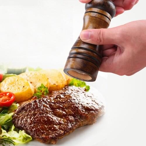 Wooden grinder manual pepper grinder kitchen supplies pepper grinder ceramic grinding core kitchen seasoning bottle