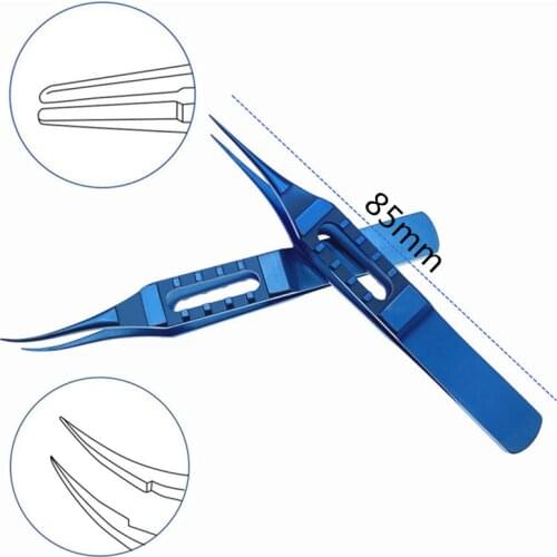 Titanium 85mm Tying Forcep Toothless forceps straight/Curved surgical tweezers Pet surgical forceps