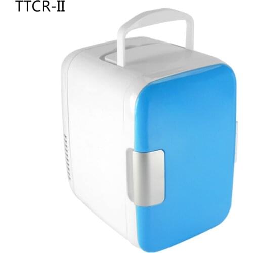 TTCR-II 4L 12V 220V Mini Car Fridge Cooler Warmer Multi-function Travel Refrigerator Portable Electric Icebox Cooler Box Freezer