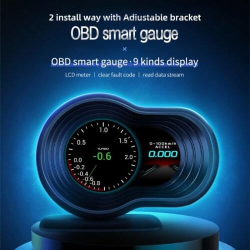 F9-OBD Car HUD Head Up Display Speedometer Overspeed Warning Engine RPM Alarm Auto Acceleration Brake Performance Tester