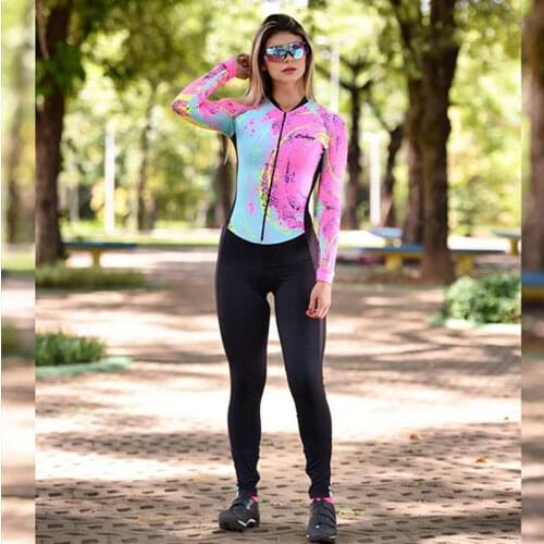 Ciclopp cycling skinsuit long sleeves women bike clothing roupas de ciclismo roadbike racing bicycle jumpsuit roadbike uniform