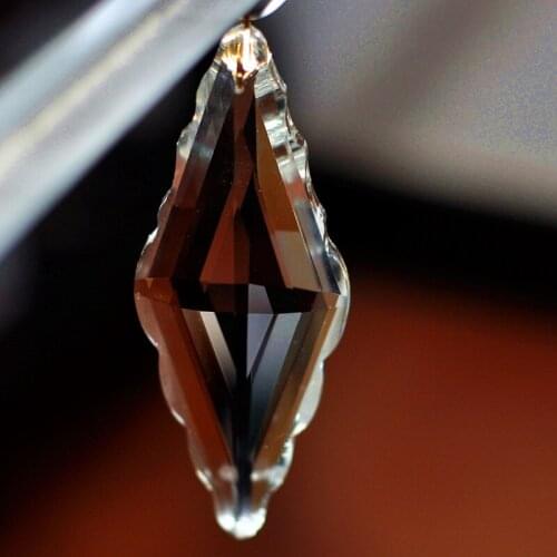 Top Quality 6pcs/lot 120mm K9 Crystal Luxury Clear Suncatcher Ornament Chandelier Faceted Lucky Shape Pendants Gass Lamp Part