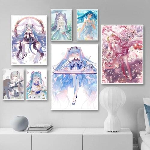 Japanese Anime Miku Manga Full Diamond Embroidery Diamond Painting DIY Diamond Mosaic Cross Stitch Kits for Home Decoration