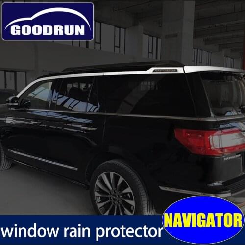 Car window rain protector for Lincoln NAVIGATOR universal wind deflector sun guard rain vent visor cover trim car accessories