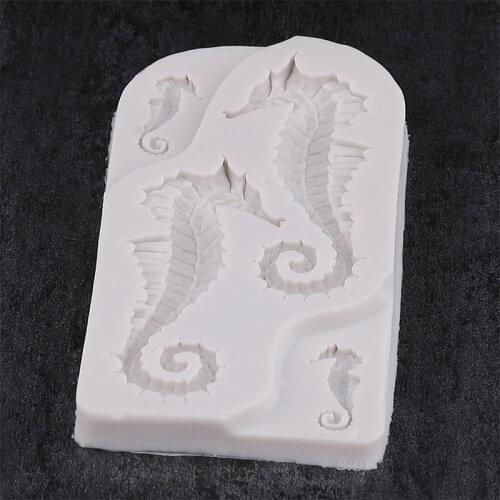 Zee Dier Schimmel Diy Zeepaardje Sea Star Shell Fudge Chocolade Siliconen Mal Cake Decoratie Accessoires Epoxyhars Mal