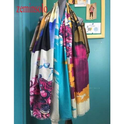 2021 Women Solid Cashmere Scarves Stoles Ladies Winter Thicken Warm Soft Pashmina Shawls Wraps Female Wool Long Bandana Scarf