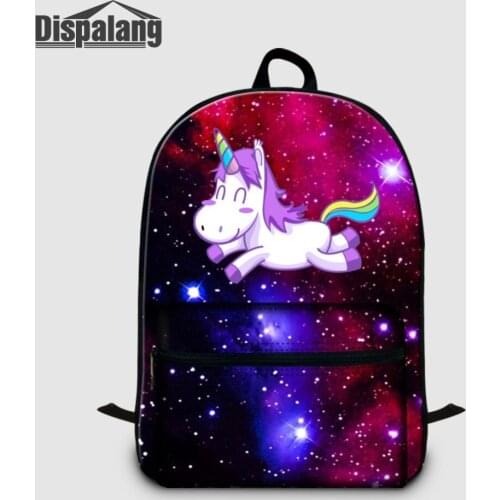 Women Canvas Laptop Backpack Unicorn Animal Prints School Bags For Teenage Girls Travel Daypacks Female Schoolbag Bookbag Rugzak