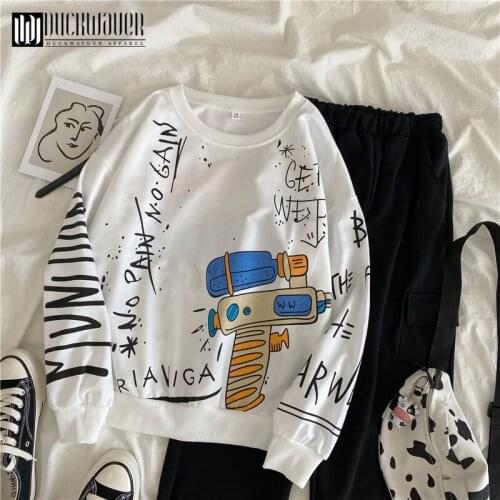 Duckwaver Chic Fashion Women Sweatshirt and Jogging Trousers 2 pieces sets for Women Plus Size Pullover Hoodies Sets girl sets