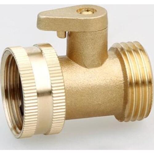 Golden Color Garden Copper Ball Valve 3/4 American Threaded Garden Single-way Ball Valve Joint Hardware New