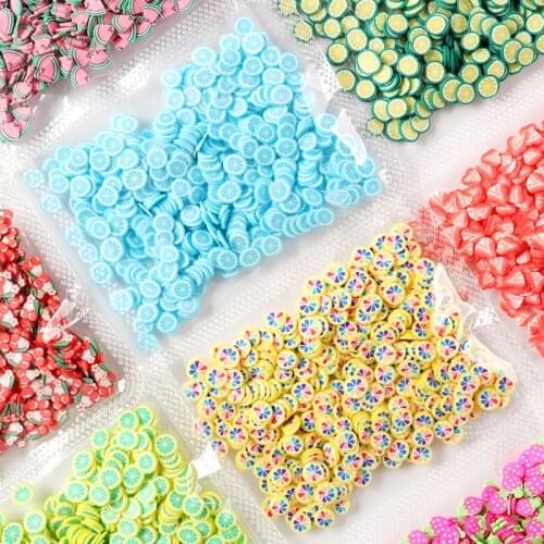 10g Fruits 3D Soft Polymer Clay Cherry Flakes For Nail Art Decorations Strawberry Tiny Sequins Summer Manicure Nail Accessories
