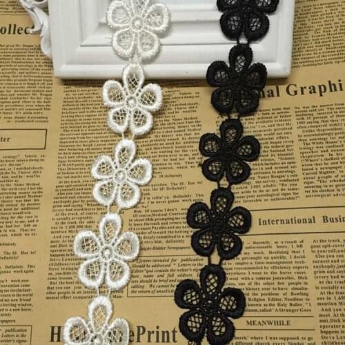 15Yards 40mm New Flower Pattern Embroidered Lace Ed-ge Trim Home Applique DIY Sewing Craft Ribbon Wedding Accessory