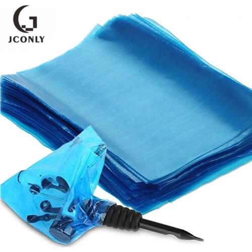 Tattoo Machine Covers 200PCS Disposable Tattoo Machine Sleeves White Tattoo Machine Bags Plastic Sleeve for Tattoo Supplies