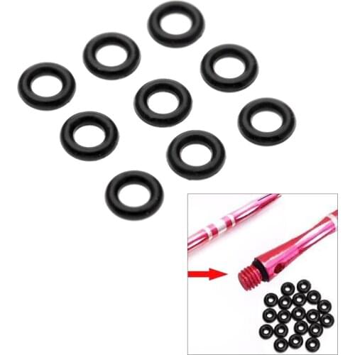 200Pcs O-Ring Gasket Dart Accessories Rubber Gasket Grip Washer Grommets Stems/Flights Darts Arrow Tips Broadhead Black Replace