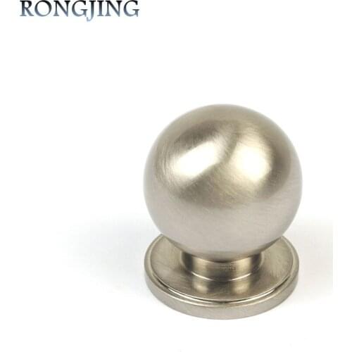 2x Round Modern Kitchen Cabinet Drawer Knobs Cupboard Closet Dresser Drawer Handles Wine Box Pulls Nickel Brushed