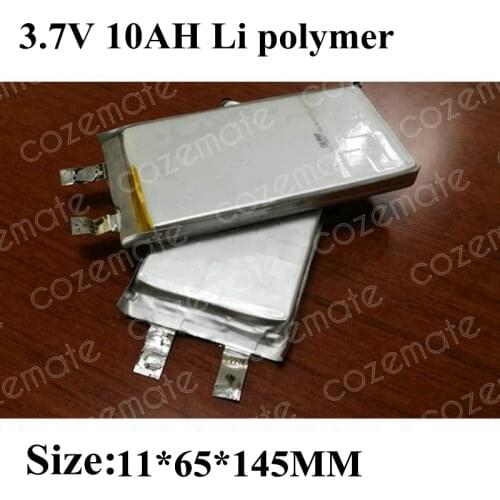 3pcs 3.7v Lithium Polymer Battery 10000mah 3.7v 10ah High Drain 30a 50A High Rate 8.5ah for Lithium Ion Battery 24v 8ah Pack Diy