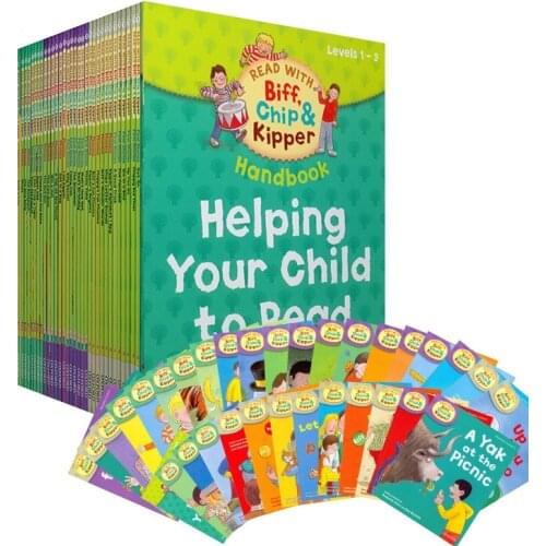 33 books/Set 1-3 level Oxford reading tree Biff,Chip&Kipper hand word book Early Education Helping Child to read English story