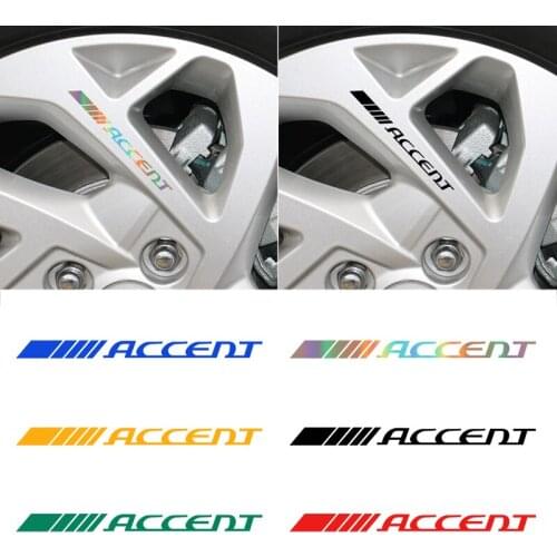 4pcs Car styling decorations stickers decals emblem badge for hyundai accent Car Emblem Accessories