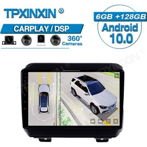 6+128G For Jeep Wrangler 2018 2019+ Android 360 HD Auto Surround View Camera Car Multimedia Player Stereo Radio GPS Navigtion