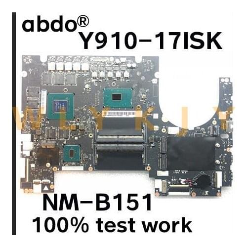 Abdo DY720 NM-B151 for Lenovo Y910-17ISK notebook motherboard CPU i7 6700HK GTX1070 4GB GPU DDR4 100% test work