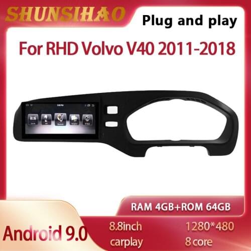 Ouchuangbo car Automatic radio Android 9.0 For 8.8inch RHD Volvo V40 2011-2018 CarPlay car GPS navig Audio player multimedia