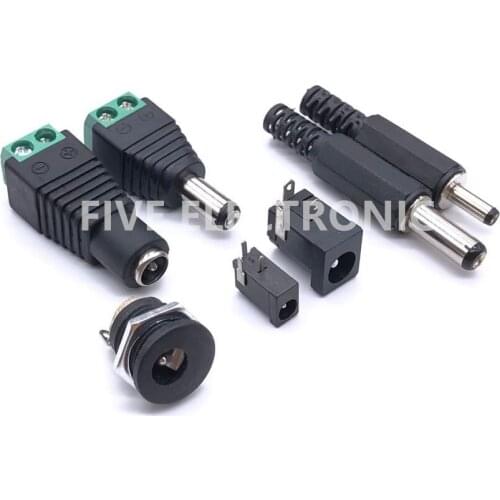 DC-005 DC Power Plug 5.5x2.1mm DC-022 3.5X1.35mm No-Welding/Wire-Bond Male/Female Socket