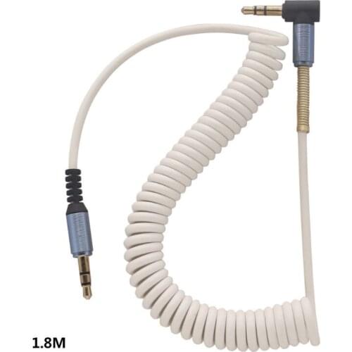3.5MM Cable 3.5 Jack Male to Male AUX Cord Wire Stretchable Spring Cable for Car Phone Headphone Speaker Accessories