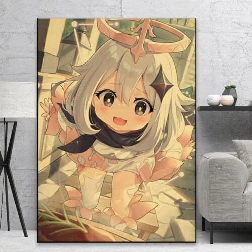 Classic Japan Anime Adventure Game Room Genshin Impact Anime Wall Art Painting Home Cafe Bar Study Bedroom Girl Decor
