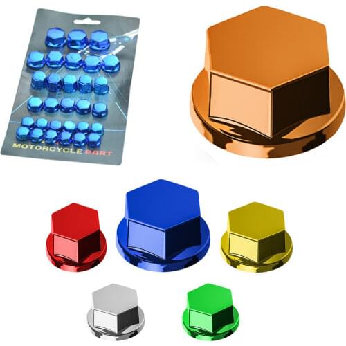 30Pcs/Set Motorcycle Screw Nut Bolt Cap Cover fit for Yamaha Kawasaki Honda Nuts Styling Cover Motor Bike Ornamental Molding
