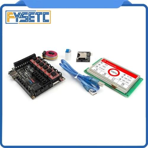 FYSETC F6 V1.3 ALL-in-one Mainboard + 6pcs A4988 Red Stepper Motor Driver + 4.3" Touch Screen With SD Reader