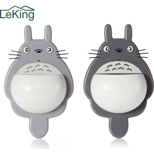 Cute Cartoons Sucker Toothbrush Holder Wall Suction Hook Tooth Brush Holder Home Decor For Kids Bathroom Accessories