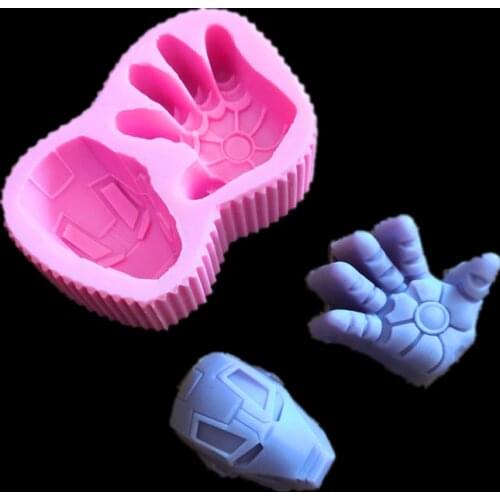 Changeable King Kong Mini Helmet and Gloves Candy Cake Baking Silicone Abrasive Too