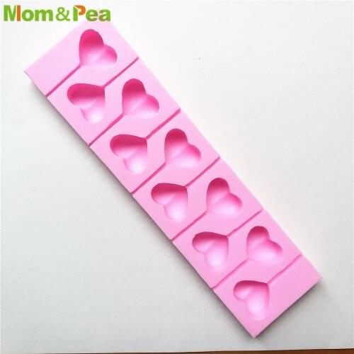 MPA2168 10-Heart Shaped Lollipop 2.7cm Silicone Mold Gum Paste Chocolate Ornamental Fondant Mould Cake Decoration Tools