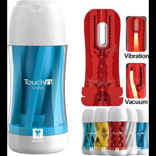 20 Modes Touch In Male Masturbator Blowjob Vacuum Sucking Cup Soft Realistic Vagina Vibrator Erotic Adult Sex Toys For Men