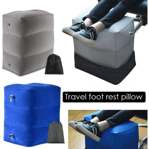 Inflatable Travel Sleeping Footrest Pillow For Kids Women Men Folding Adjustable Resting Pillow On Airplane Car Bus expedient